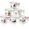 Sliner christmas coffee mugs set of 6 12 oz christmas mug hot chocolate cocoa cups gift holiday for family friends teacher farmhouseclassical  urban country home decor
