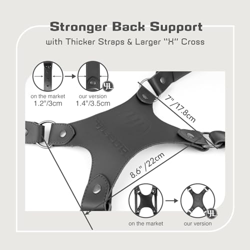 Image of Camera Harness for 2 Cameras,Dual Shoulder Leather Camera Strap,Full Grain Leather Harness for Photographers