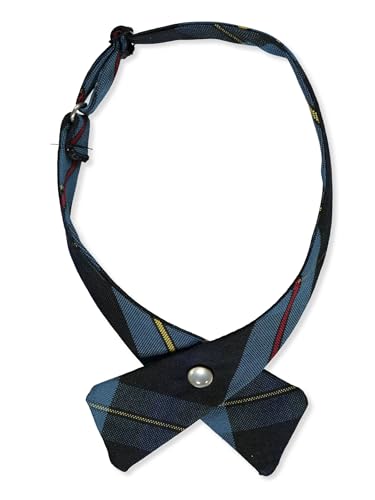Cookie's Criss Cross Tie - blue/navy/gold *plaid #9a*, one size