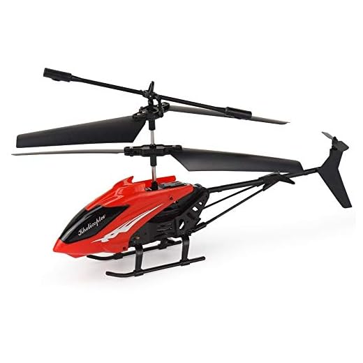 MUMUMI Mini Rechargeable Anti-fall Indoor Gyroscope RC Aircraft, 2.5 Channels Suitable For Beginners RC Helicopter With LED Lights, Kid's Birthday Remote Control Airplane Gift ( Color : Red )