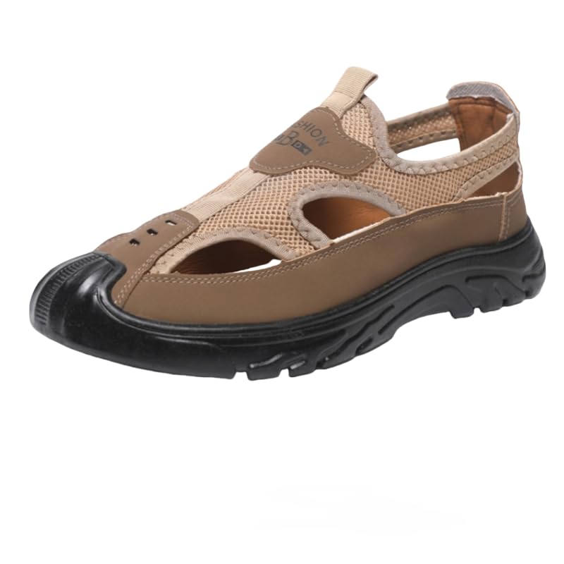 Men's sun-protective sandals - With breathable mesh design, suitable for casual outdoor wear. No need to tie laces - beach shoes