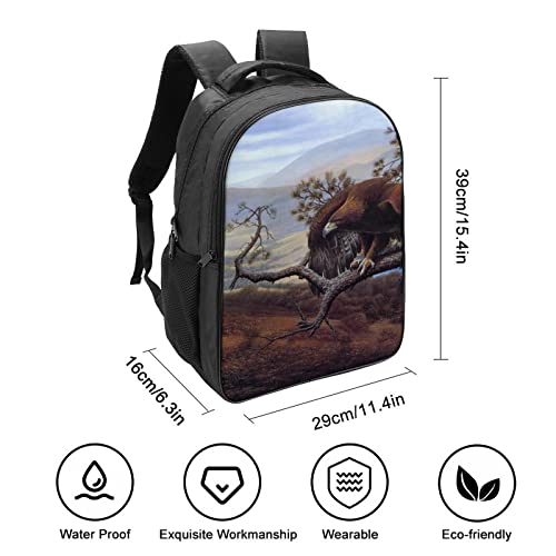 Sac à dos voyage Eagle grand compartiment 40cm avec imprimé 3D Cool