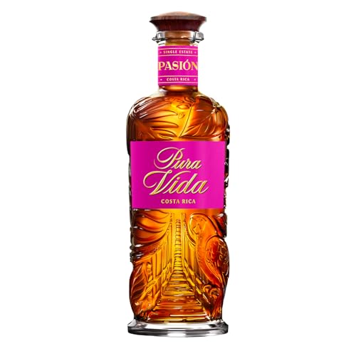 PURA VIDA - Pasión - Spiritueux à Base de Rhum Pura Vida XO et Fruits de la Passion - 38% Alcool - Origine : Costa Rica - Bouteille 70 cl