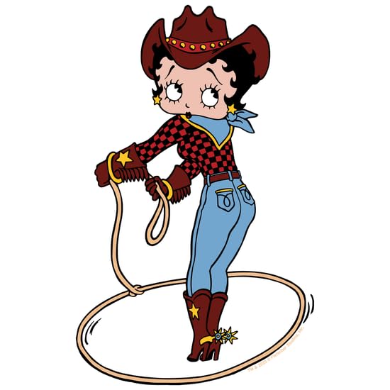 Amazon.com: CafePress Betty Boop Cowboy Rodeo Large Die Cut
