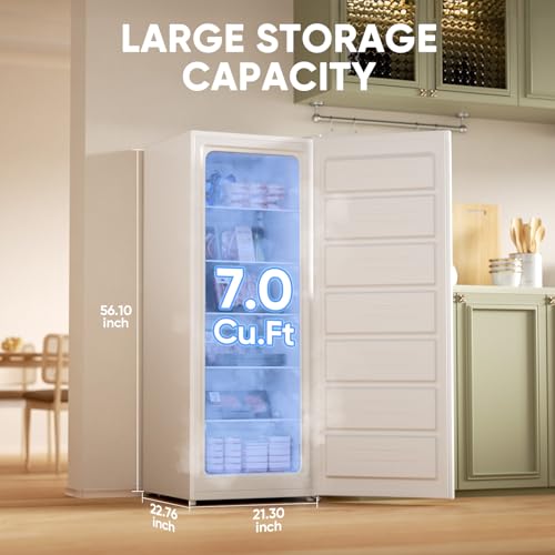 image for Upstreman 7.0 Cu.Ft Convertible Upright Freezer with Large Capacity, C