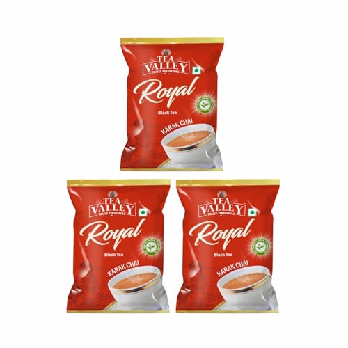 Image of Tea Valley Royal - 250gm x 3| CTC Tea | Premium Blend of Assam and Dooars Tea | Unique Blend Crafted for Chai Lovers| Strong, Malty, Aromatic and Rich Taste