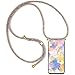 Produktbild PekaTech Handykette Handyhülle kompatibel mit LG K51S Hülle, Smartphone Necklace Hülle mit Band - Transparent Schutzhülle Stossfest - Schnur mit Case zum Umhängen in Rainbow