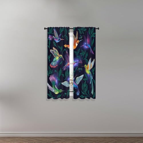 Rideaux Occultants 3D Oiseaux pour chambre d'enfant, salon et cuisine