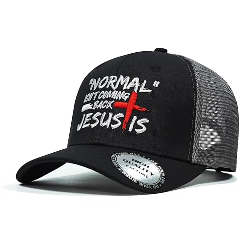 Image of Christian Hats for Men Women,Jesus Cross Hat Christian Religious Gifts for Birthday /Christmas