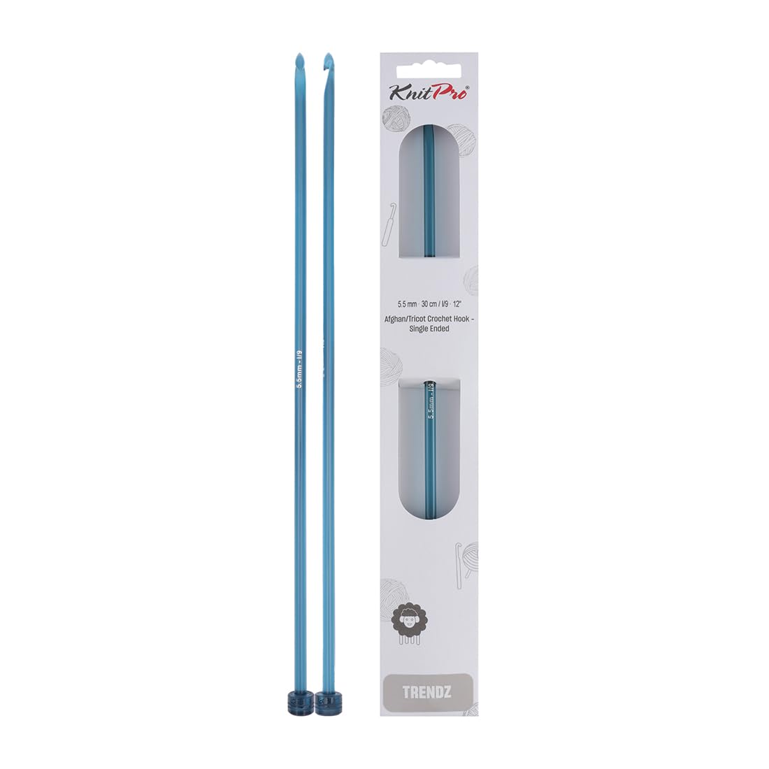 B&Q -  Trendz Ta Chk Se 5.5Trendz: Crochet Hook: Single-Ended: Tunisian (Afghan): 5.50mmKnitpro