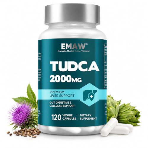 TUDCA Kapseln 2000mg 120 Vegane Kapseln Hochdosierte Tauroursodeoxycholsäure für Leber & Galle Maximale Reinheit & Bioverfügbarkeit Ohne Gentechnik & Glutenfrei 60 Tage Vorrat