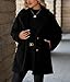 Vipwest Women's Faux Fur Coat 2025 Fall Full Length Sleeve Fluffy Jacket Open Front Cardigan Outwear (Black, Large)