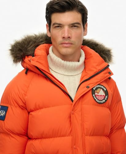 Superdry Para Hombre. M5012208A Parka Everest Naranja (M), Casual, PoliéSter Reciclado, Sostenible - 3