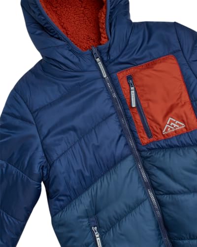 Weatherproof Boys' Reversible Jacket - Quilted Hooded Puffer Reversible to Sherpa Outerwear Jacket for Boys (Sizes: S-XL)4