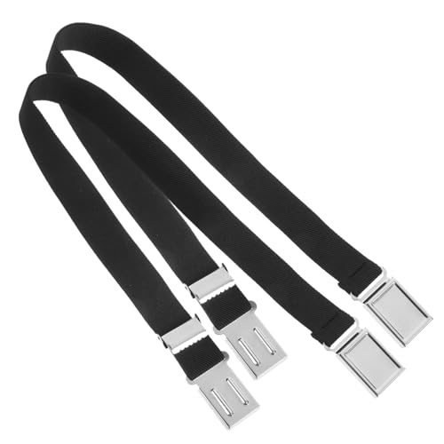 2pcs Boys and Girls Buckle Elastic Waist Belt Girls Adjustable Stretchy Uniform Belt in Black and Blue