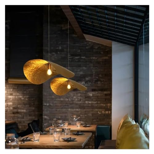Lampe LED suspendue feuille d'or moderne pour salle à manger - 5
