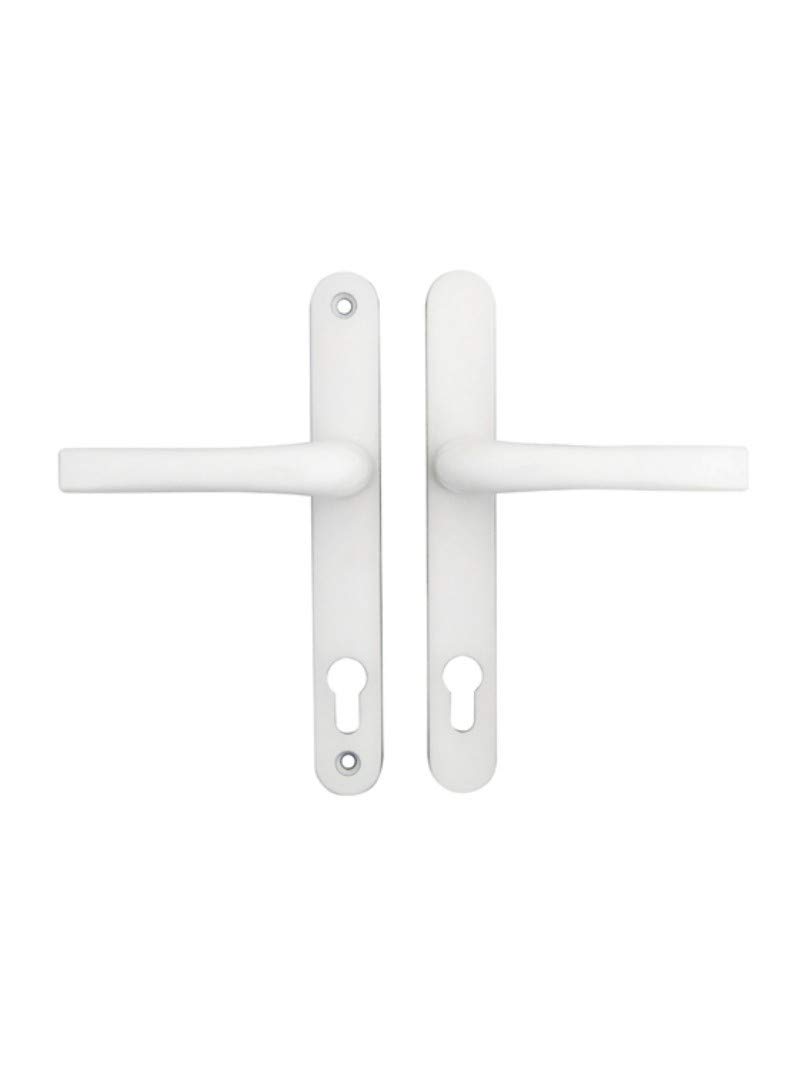 Roto Match Upvc Door Handle 200mm Screw Fix 2 Hole Fix 92mm PZ Sprung in White