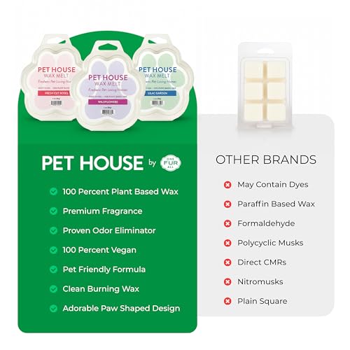Image of Pet House Bamboo Watermint Spring Scented Wax Melts - Long-Lasting Plant Based /Soy Wax Melts for Pet Odor Pack of 2
