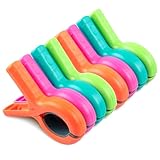 Beach Towel Clips for Beach Chairs, 8 Pcs Towel Holder for Beach Chair Pool Chair on Cruise Essentials, Jumbo Size Heavy Duty Clothes Pins, Beach Chair Clips to Beach Vacation Essentials, 4 Colors