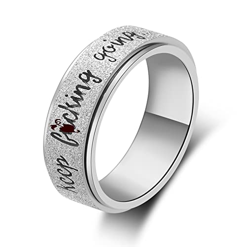 Bague anti-anxiété en acier inoxydable pour rester zen au bureau et en voyage