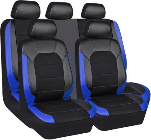 Housse de siège auto pour Volvo V40 : ensemble complet 5 places antidérapant bleu