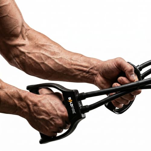 Image of Resistance Tube Exercise Band with Handles for Home Gym Workout