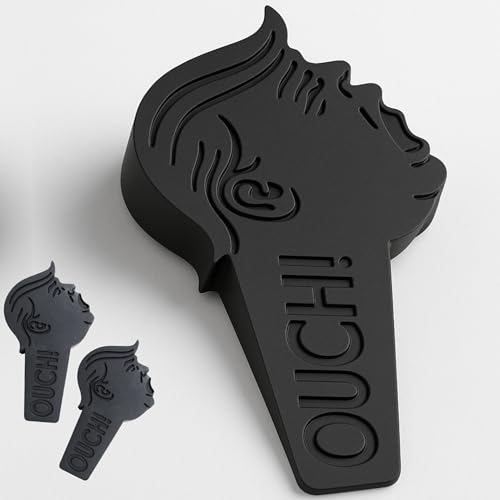 2-Pack Decorative Door Stoppers for Bottom of Doors - Funny