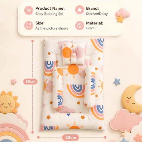 Image of StarAndDaisy Newborn Baby Bedding Set, Baby Bed Soft & Breathable, Godari Boys & Girl Design.