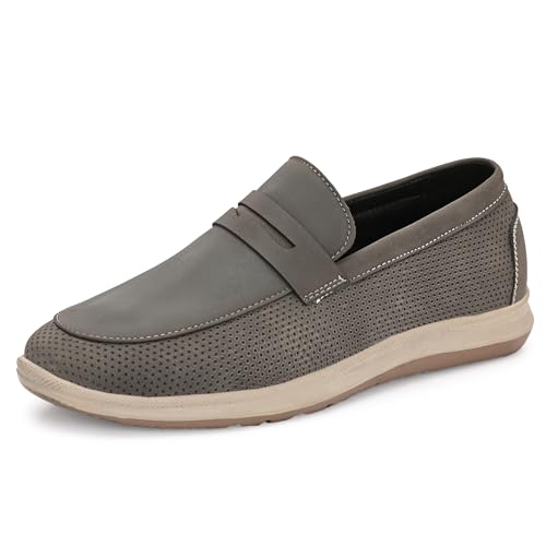 Image of Centrino Commute Loafers for Man | Shoes for Men Stylish | Casual Slip-On Lightweight Moccasins | Cushioned Insole | Comfortable Hand-Stitched Design | Mens Loafer Shoes for Office & Daily Travel Wear (8101)