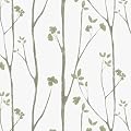 Timeet Floral Wallpaper Peel and Stick Green Leaf Contact Paper Boho Flower Wall Paper Self Adhesive Removable Decoral Bedroom Living Room Walls 16"x118"