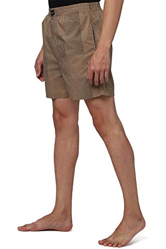 Image of Peter England Men's Cotton Regular Fit Striped Boxer Shorts