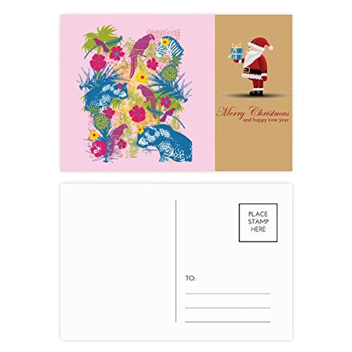 Cartes postales perroquet et père Noël à offrir ou pour accompagner vos cadeaux de fin d'année