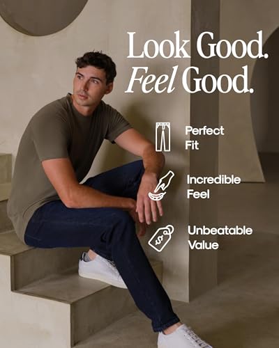 Image of True Classic Stretch Jeans for Men, Slim and Straight Fit Men's Stretch Jean