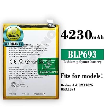 Image of Original BLP693 Battery for Realme 3 RMX1825 RMX1821 Battery with 6 Month Warranty**** (N4)