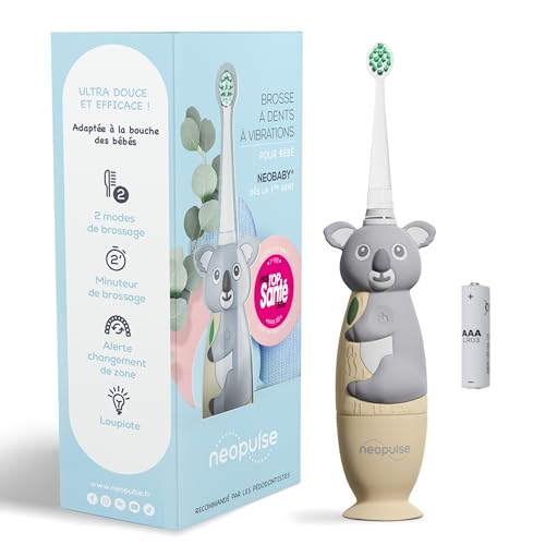 Brosse à dents électrique bébé lumineuse NEOBABY pour soulager les poussées dentaires