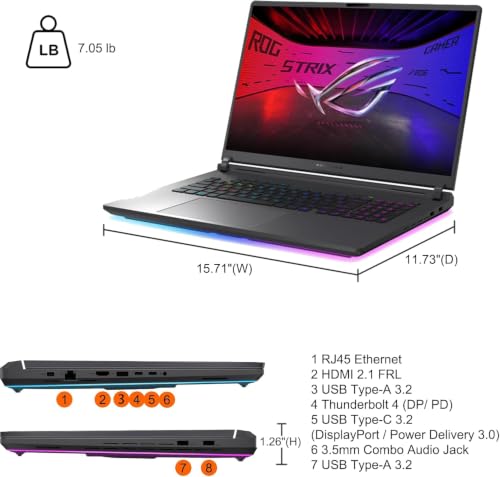 Image of ASUS ROG Strix G18 G815 Gaming AI PC Laptop 18 inch 2.5k (2560x1600) 240Hz (100% DCI-P3, 3ms) Intel 24-core Ultra 9 275HX 32GB RAM 2TB SSD GeForce RTX 5060 RGB Backlit Wi-Fi7 Win11 ICP Accessory