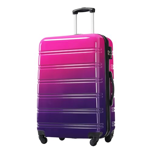Hardshell Luggage Sets 3 Piece Gradient Color Expandable Suitcase with Spinner Wheels and TSA Lock Lightweight 20