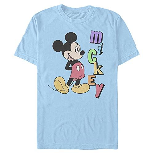 T-shirt Mickey Disney pour look décontracté week-end en bleu clair S