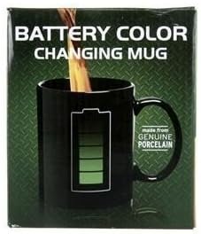 Econoled Tech Battery Color Changing Thermometer Heat Kruzhkus Mug Sensitive Porcelain Tea Coffee Cup