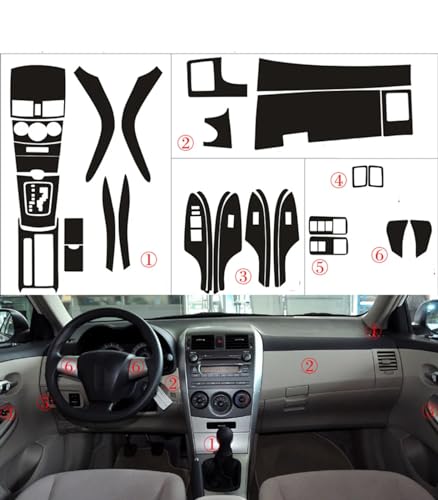 Accessoire style de voiture autocollants de commande central Corolla