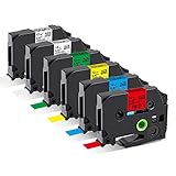 ✅ [Starke Haftung und Haltbarkeit]: COLORWING Kompatibel TZe 231 12 mm 0.47 Etikettenband ist selbstklebend und verwendet die Thermotransferdrucktechnologie, die für saubere und glatte Oberflächen geeignet ist.