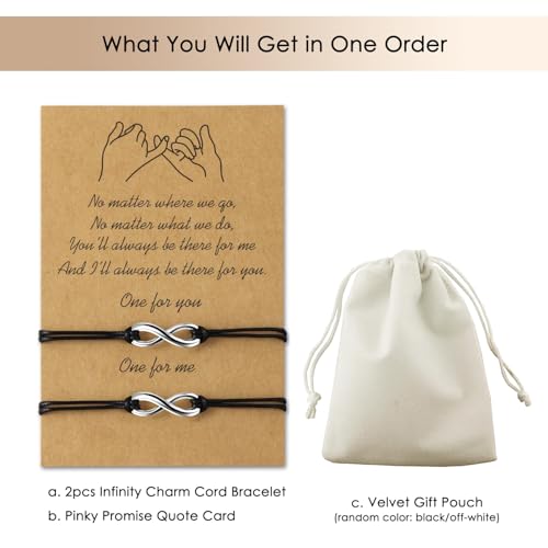 Me&Hz Pinky Promise Bracelet Sunflower/Cross/Heart/Compass Matching Couple Friendship Bracelets Mother Daughter Best Friend Gift for Women3