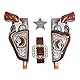 Cowboypistole,Cowboy Gürtel Kinder,6 Stück Cowboy Kostüm Kinder Zubehör,mit Halfter und Gürtel Fünfzackiges Sternabzeichen,für Carnival Halloween Motto-Party Cosplay