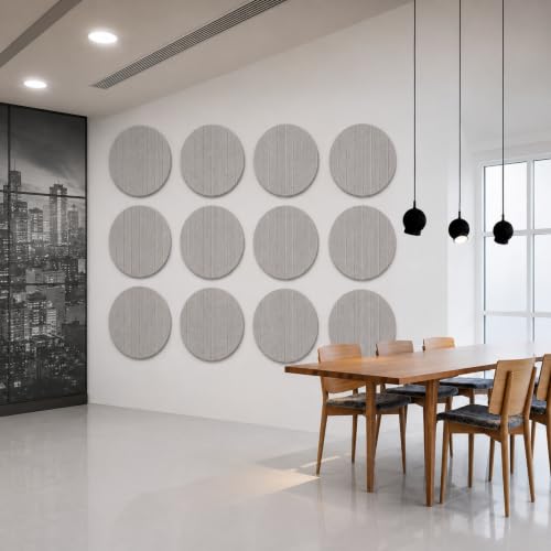 Image of MMT Acoustix Circle Felt Acoustic Wall Panel|Sound Proofing for Room |Premium Acoustic Panel |Pin Board for Wall |Sound Absorbing Panels |Circle Felt Acoustic Wall Panel|Pumice| 60 x 60 cm|4 Pcs