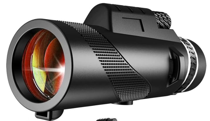 Monocular-Telescope 80x100 High Powered for Adults Monocular for Smartphone Adapter Telescope Hunting Wildlife Bird Watching Travel Camping Hiking-Azure