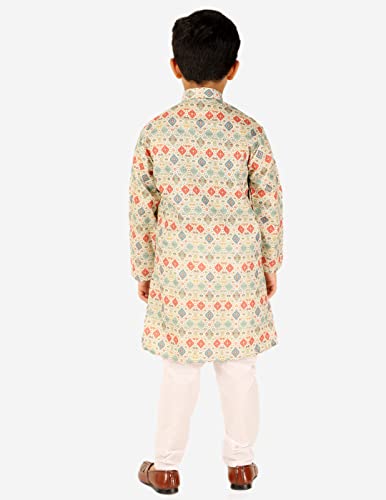 Image of Pro-Ethic Style Developer Boy's Cotton Embellished Kurta Pajama for Baby Kids Ethnic Wear (S-166)