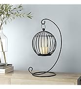 Adeco Decorative Table Candle Lanterns, Outdoor Hanging Lanterns Rustic Home Decor for Garden, Patio