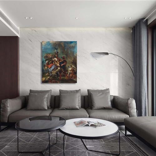 Toile Eugène Delacroix salon impression décoration intérieur sans cadre 70x85 - 2