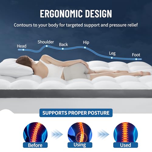 4 Inch Memory Foam Mattress Topper King Size - 2000 GSM Support - Image 6