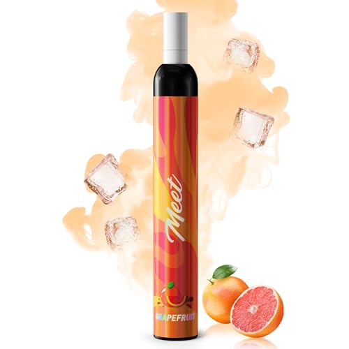 電子タバコ 使い捨て VAPE シーシャ 2000回使用可能 紙フィルター付き 爆煙 水蒸気タバコ 持ち運び ベイプ 禁煙グッズ ニコチン無し MEET グレープフルーツ